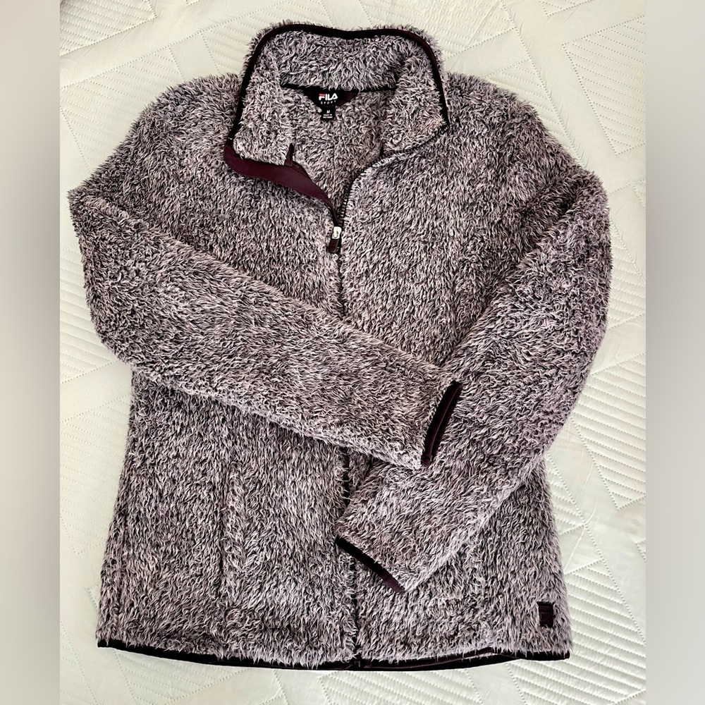 FILA Sport faux fur jacket. Color: Gray